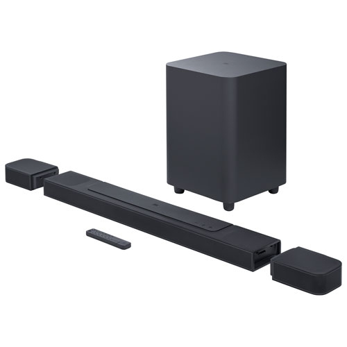 Image 1 of 1.. Open Box - JBL Bar 1000 880-Watt 7.1.4 Channel Dolby Atmos Sound Bar with Wireless Subwoofer