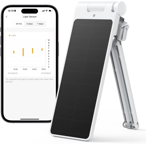SwitchBot Solar Panel Charger for SwitchBot Curtain 3 | Works with U/Rod/I SwitchBot Curtain Models, White