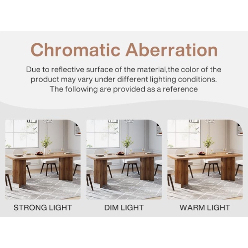 Tribesigns 63-inch Dining Table for 4-6, Farmhouse Kitchen Table with Large Tabletop,Rectangular Dinner Eating Table