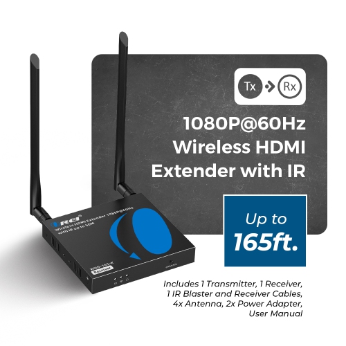 OREI 1080p Wireless HDMI Extender - 165ft (WHD-165-K)