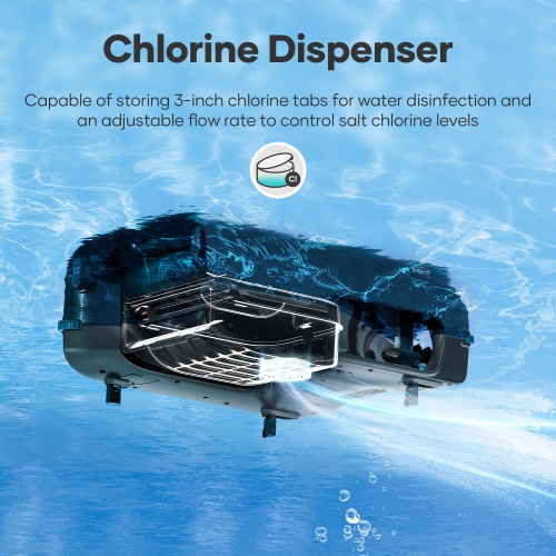 Aiper Surfer S2 - 24/7 écrémage robotique automatique solaire de piscine avec DebrisGuard™, compatibilité avec application Aiper, anti-Stranding