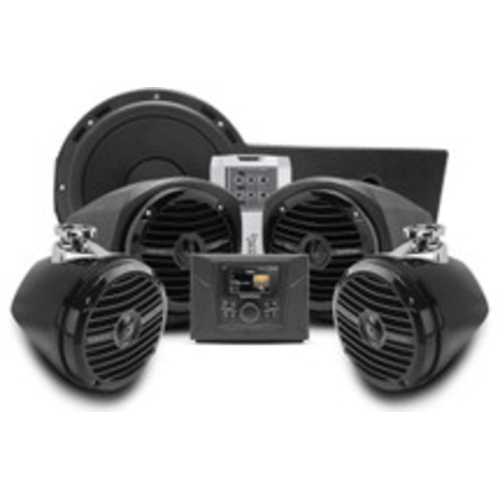 Image 1 of 5.. Rockford Fosgate GNRL-STAGE4 stereo, front speaker, subwoofer, & rear speaker kit for select General models
