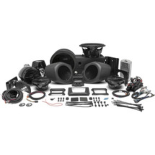 Chaîne stéréo Fosgate GNRL-STAGE4 de Rockford, haut-parleur avant, haut-parleur d'extrêmes graves et ensemble de haut-parleurs arrière pour certains