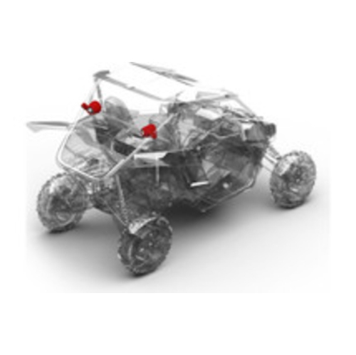 Ensemble de haut-parleurs arrière supplémentaires Fosgate MOTO-REAR2 de Rockford pour certains modèles YXZ de Yamaha