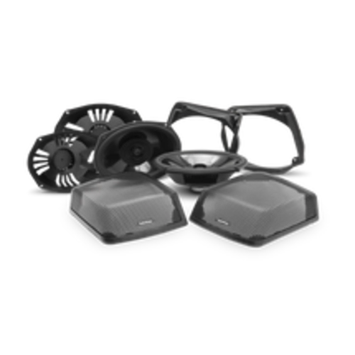 Image 1 of 5.. Rockford Fosgate TMS69BL9813 Saddlebag Audio Kit for 1998-2013 Harley-Davidson Models