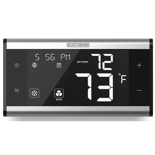 Image 1 de 5.. Thermostat résidentiel Wi-Fi compatible avec appareil de domotique BLACK+DECKER