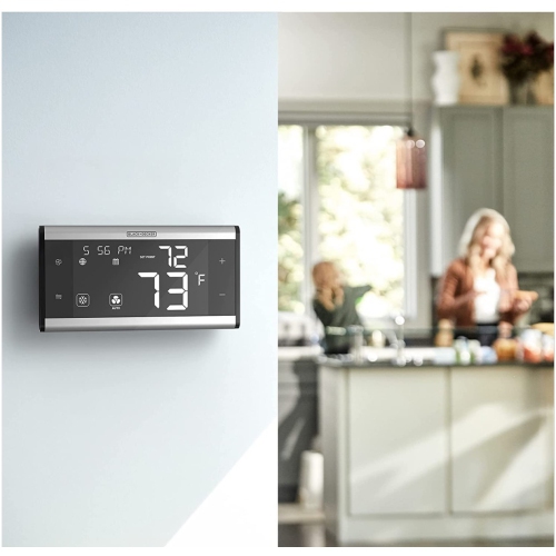 Thermostat résidentiel Wi-Fi compatible avec appareil de domotique BLACK+DECKER