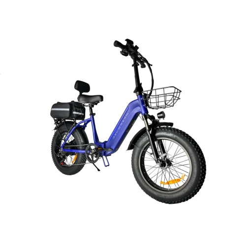 DELOREAN  Dm600-Sport Foldable Fat Tire E-Bike (Blue)