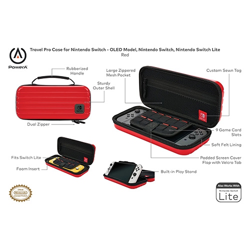 Refurbished - Nintendo NLS140 Grade B - Nintendo Switch Carry case Red