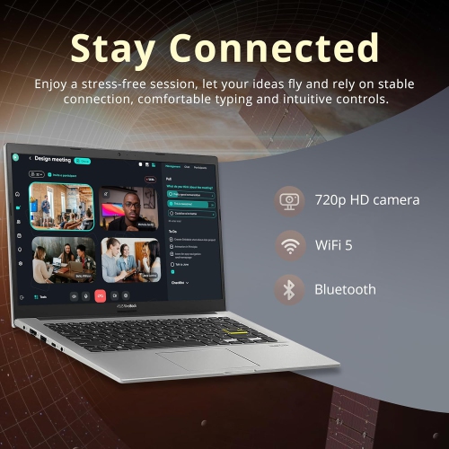 ASUS Vivobook 14" FHD Laptop, Intel i3-1005G1,672GB Storage,4GB RAM, Chiclet Keyboard, Intel HD Graphics 610, Windows 11 Pro, White