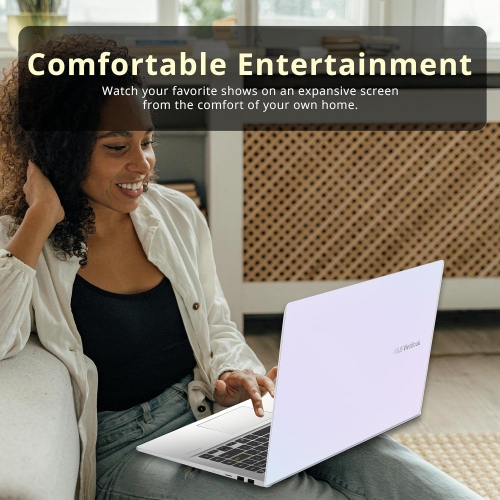 ASUS Vivobook 14" FHD Laptop, Intel i3-1005G1,672GB Storage,4GB RAM, Chiclet Keyboard, Intel HD Graphics 610, Windows 11 Pro, White