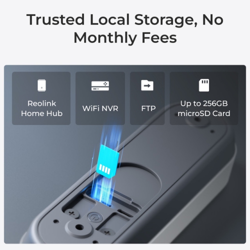 Reolink Wireless 2K Battery Video Doorbell Camera, 2.4/5 GHz WiFi, Person/Vehicle/Package Detection