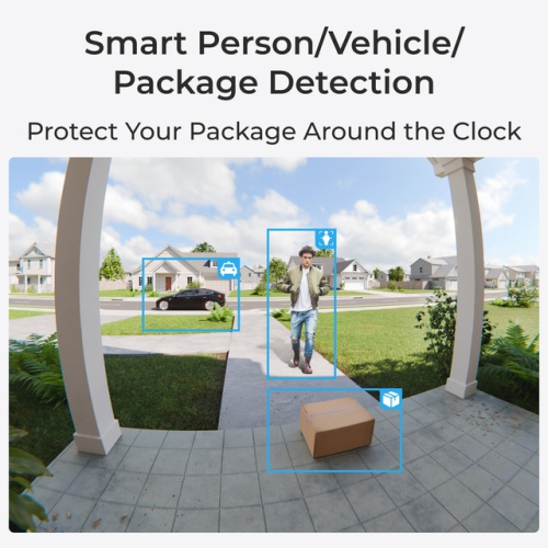 Reolink Wireless 2K Battery Video Doorbell Camera with Chime, 2.4/5 GHz WiFi, Person/Vehicle/Package Detection