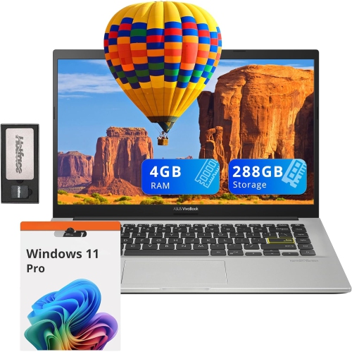 ASUS  Vivobook 14" Fhd Laptop, Intel I3-1005G1, 288GB Storage (128GB SSD+160GB Docking Station Set), 4GB Ram, Chiclet Keyboard, Intel HD Graphics 610