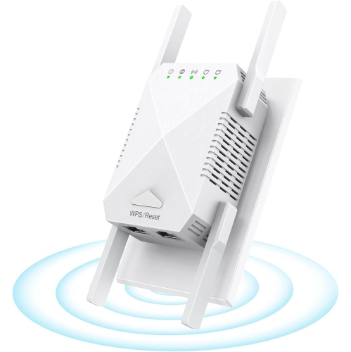 Prolongateur de portée Wi-Fi Amplificateur de signal pour la maison Puissant amplificateur Wi-Fi – Couverture jusqu'à 10000&nbsp;pi², sans fil