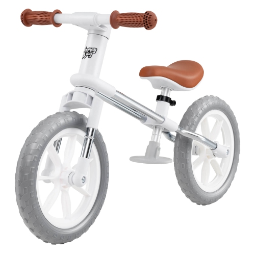 Honeyjoy 12" Balance Bike 2 Wheels Children's Bicycle with Adjustable Seat White/Green