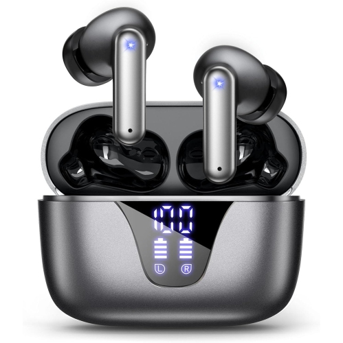 Wireless Earbuds,Ear Buds Bluetooth Headphones with LED Digital Display Charge Case,Mini Wireless In-Ear Earphones with Mic for Phone Computer Laptop