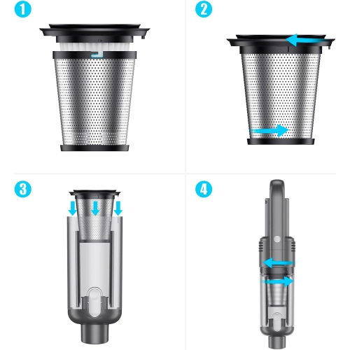 Handheld Car Vacuum Cleaner,Powerful Suction Portable Cordless Vacuum,Large Capacity Wireless Mini Vacuum with LED Light for Home Office Car Cleaning