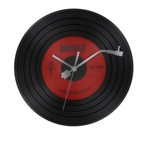 HIKOLAYAE  Vinyl Record Style Wall Clock Battery Operated Artistic Home Decor Classic Retro Design Unique Timepiece Gift for Music Lovers Ideal For