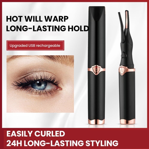 Heated Eyelash Curler Fast Heating,3 Heat Modes with USB Rechargeable,Electric Eyelash Curler,Natural Curling Long Lasting,Anti-Burn Eyelid