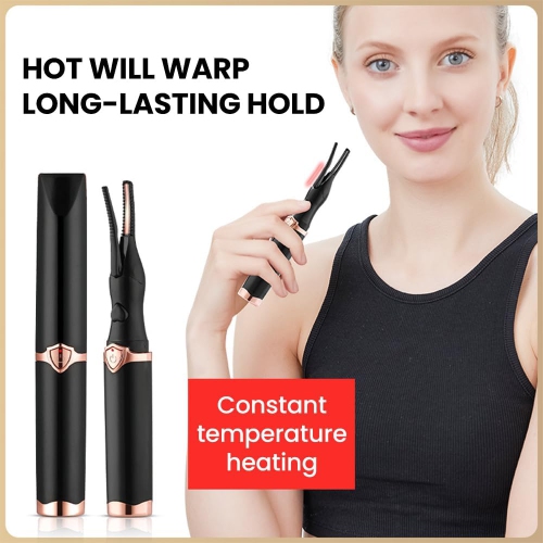 Heated Eyelash Curler Fast Heating,3 Heat Modes with USB Rechargeable,Electric Eyelash Curler,Natural Curling Long Lasting,Anti-Burn Eyelid