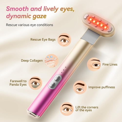 7 in 1 Red Light Therapy Device for Eyes Face Neck,Red Light Therapy Wand for Face Eye Skincare,Home Use Skincare Rejuvenation Tool