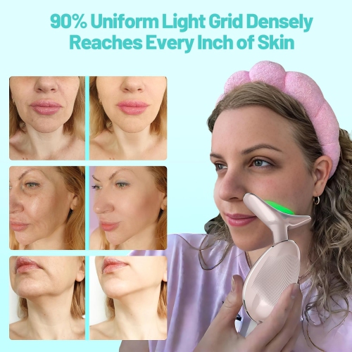 Red Light Therapy for Face,LED Light Facial Massager,Red Light Beauty Device,Home Use Face Massage Tool for Skin Care