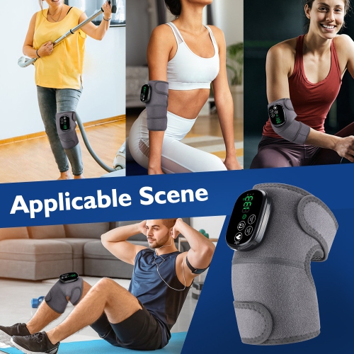 Red Light Therapy Knee Brace,Cordless Use Knee Massage for Pain Relief,660nm&850nm Rechargeable Near Infrared Light Therapy Device for Knee Elbow