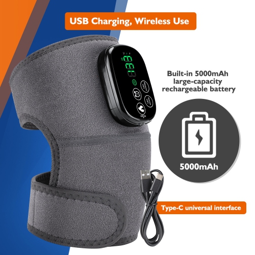 Red Light Therapy Knee Brace,Cordless Use Knee Massage for Pain Relief,660nm&850nm Rechargeable Near Infrared Light Therapy Device for Knee Elbow