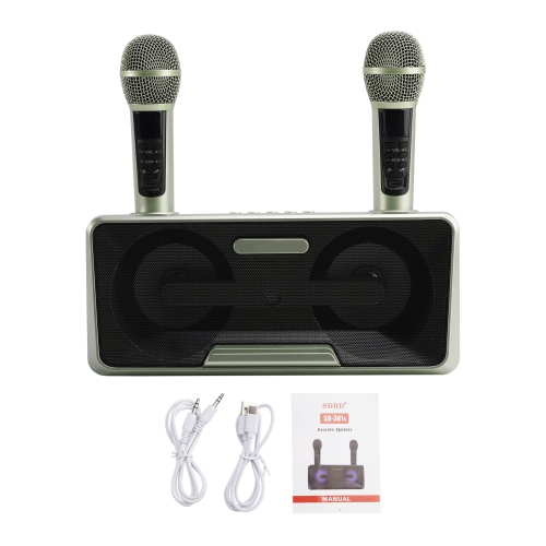 Wireless Bluetooth Speaker Dual Microphone Karaoke All-In-One Outdoor Portable