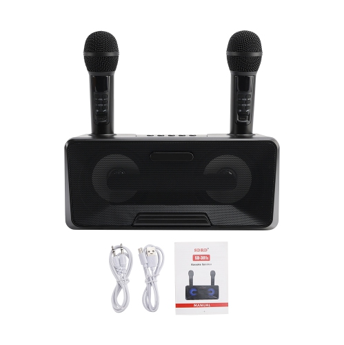 Wireless Bluetooth Speaker Dual Microphone Karaoke All-In-One Outdoor Portable