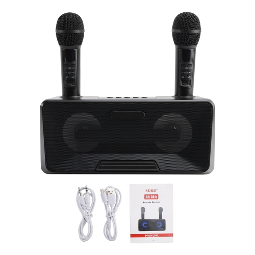 Wireless Bluetooth Speaker Dual Microphone Karaoke All-In-One Outdoor Portable