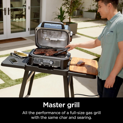 Ninja Woodfire ProConnect XL Outdoor Grill & Smoker, Wifi & Bluetooth, App Enabled, 7-in-1 Master Grill, BBQ Smoker, Outdoor Air Fryer, Premium Cover