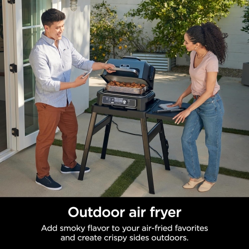 Ninja Woodfire ProConnect XL Outdoor Grill & Smoker, Wifi & Bluetooth, App Enabled, 7-in-1 Master Grill, BBQ Smoker, Outdoor Air Fryer, Premium Cover
