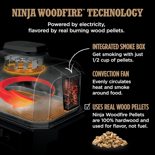 Ninja Woodfire ProConnect XL Outdoor Grill & Smoker, Wifi & Bluetooth, App Enabled, 7-in-1 Master Grill, BBQ Smoker, Outdoor Air Fryer, Premium Cover
