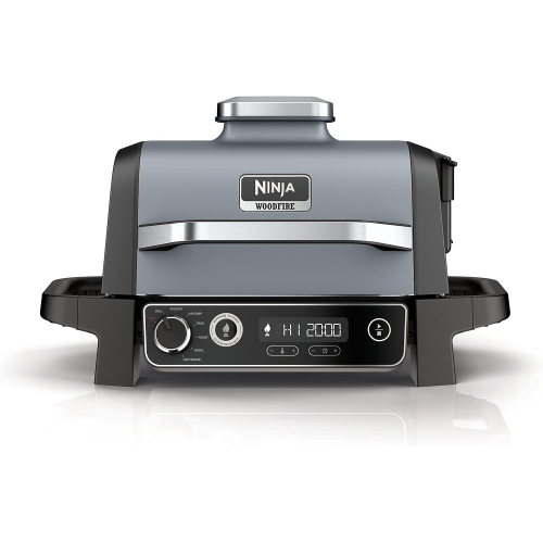Ninja Woodfire 7-in-1 Outdoor Grill, Master Grill, BBQ Smoker, & Outdoor Air Fryer with Woodfire Technology, Ninja Woodfire Pellets, and Premium