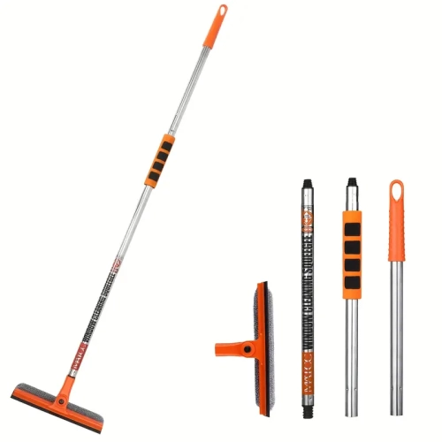 Portable Car Vacuum Cleaner with LED Lights & 2-in-1 Window Cleaning Tool with Extendable Handle