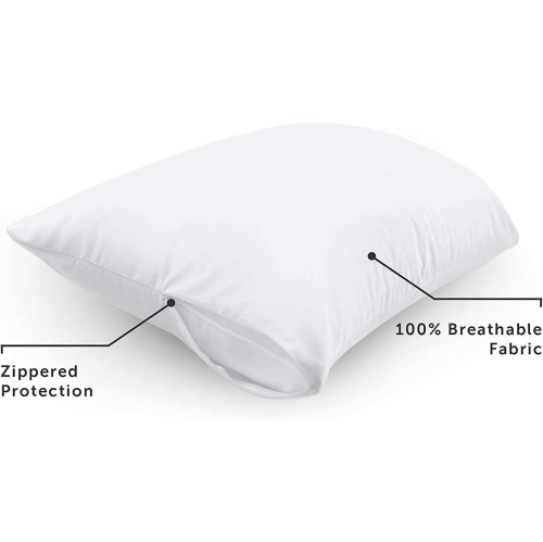 Housse d'oreiller en lin canadien en coton avec fermeture à glissière intégrale, 20 x 30 po, standard, 4 housses d'oreiller en tissu doux