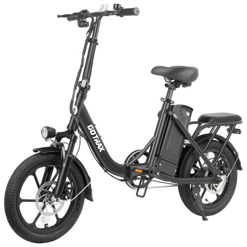 GOTRAX  Otto Foldable Electric City Bike (350W Motor / 40Km Range / 25Km/h Top Speed) - In Black
