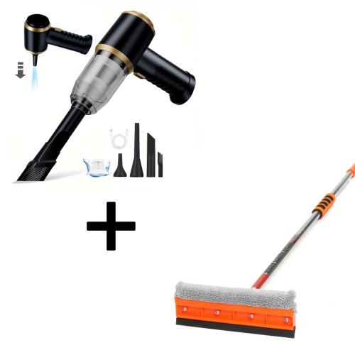 8000PA Cordless Car Vacuum Cleaner with Accessories & 2-in-1 Window Cleaning Tool