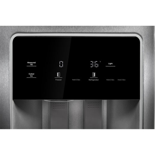 Whirlpool 36" 28.4 Cu Ft Side-By-Side Refrigerator w/ Water & Ice Dispenser - Fingerprint Resistant Stainless