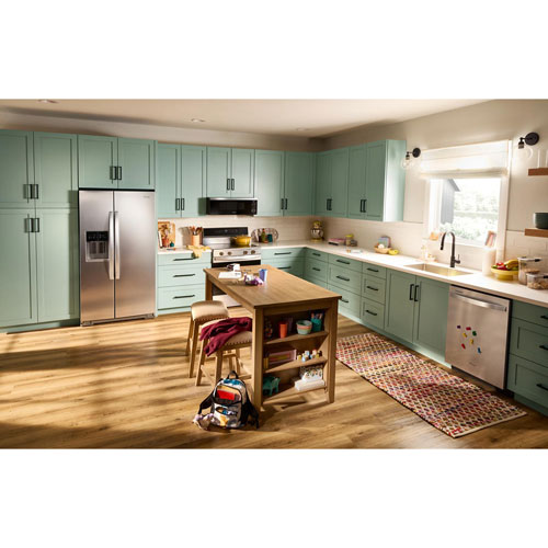 Whirlpool 36" 28.4 Cu Ft Side-By-Side Refrigerator w/ Water & Ice Dispenser - Fingerprint Resistant Stainless