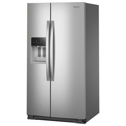 Whirlpool 36" 28.4 Cu Ft Side-By-Side Refrigerator w/ Water & Ice Dispenser - Fingerprint Resistant Stainless
