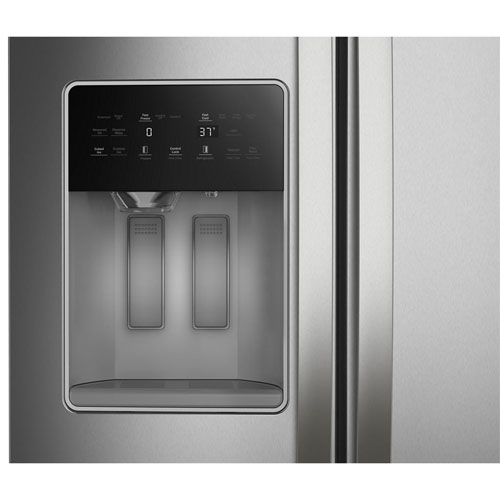 Whirlpool 36" 20.9 Cu Ft Side-By-Side Refrigerator w/ Water & Ice Dispenser - Fingerprint Resistant Stainless