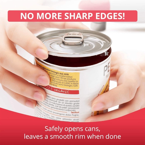 One Touch Can Opener: Open Cans with Simple Press of A Button - Auto Stop As Task Completes, Ergonomic, Smooth Edge, Food-Safe, Battery Operated Can