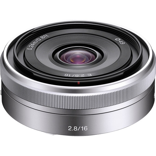 Refurbished - Sony SEL16F28 16mm f/2.8 Wide-Angle Lens for NEX Series Cameras