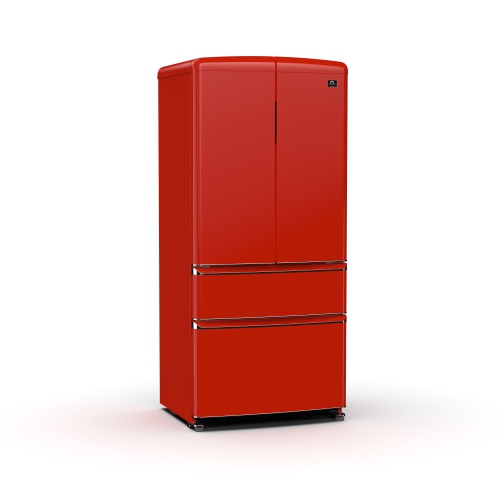 Image 1 de 7.. Forno Luigi – Réfrigérateur à deux portes de 33&nbsp;po, fini 18&nbsp;pi³, fini rouge, sans poignée, certifié ENERGY STAR