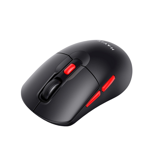 HAVIT MS59WB Sans fil 2,4 GHz double mode + Bluetooth 5,1, 2400 ppp, 7 touches Souris_Noir