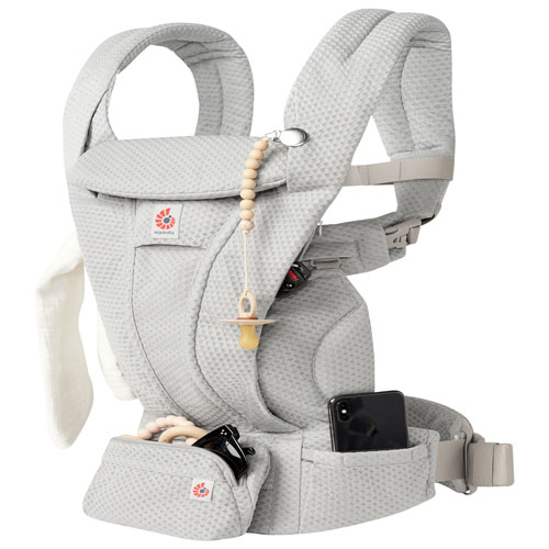 Porte-bébé à quatre positions en filet Omni Deluxe d'Ergobaby - Gris perle