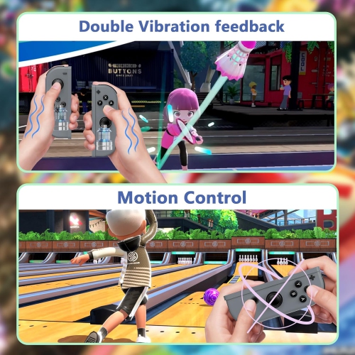 Manette Switch pour Nintendo Switch, manettes Switch sans fil à 6 axes/Vibration/Gyroscope/Capture d'écran et fonction de réveil - Gris